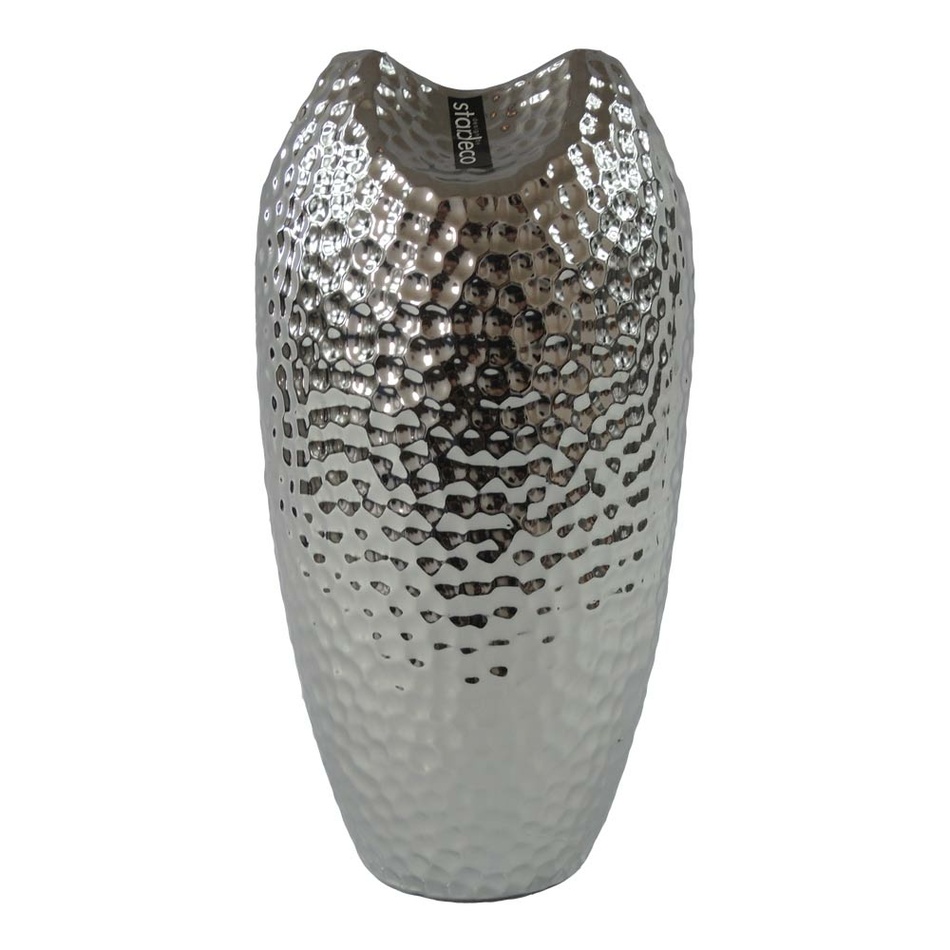 Keramická váza Silver dots strieborná
