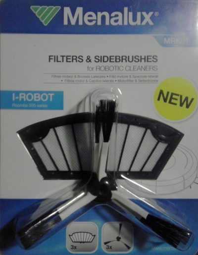 3x motorový filter a 3x metličky pre robotický vysávač  I-Robot Roomba 500 serie MRK01