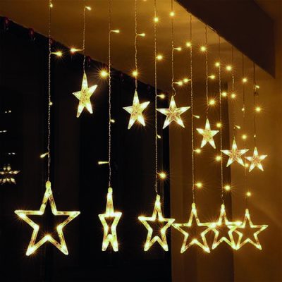 Solight LED vonkajší vianočný záves Hviezdy
