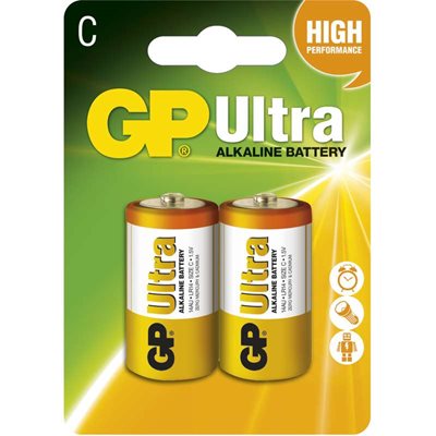 Alkalické batérie GP Ultra LR14 (C)