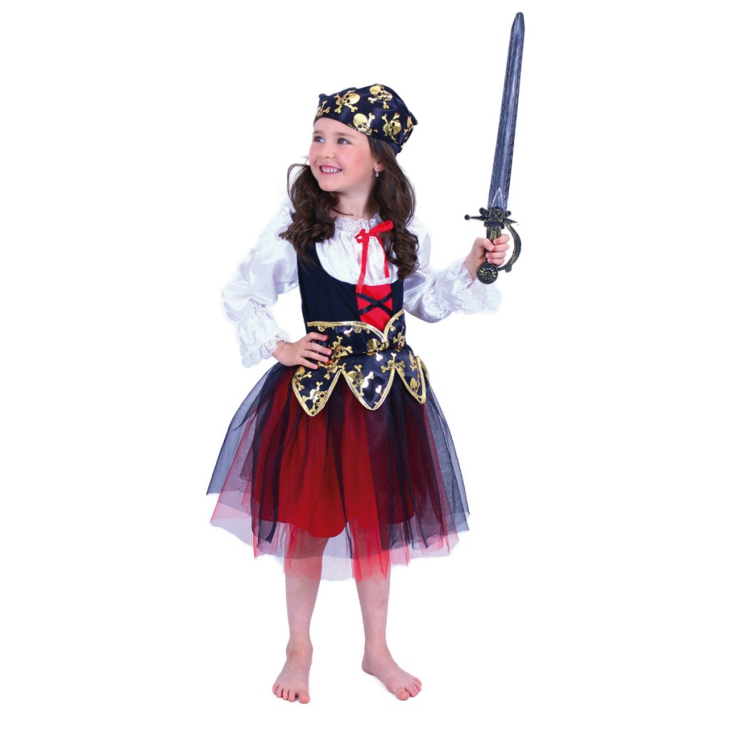 Rappa Detský kostým Pirátka so šatkou