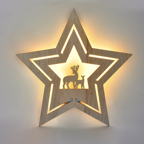 Solight LED nástenná dekorácia Vianočná hviezda