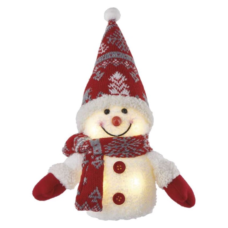LED vianočný snehuliak svietiaci