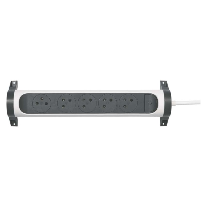 Legrand predlžovací kábel 3 m / 5 zásuviek / s vypínačom / biely-čierny / PVC / 1