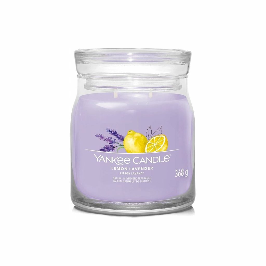 Yankee Candle vonná sviečka Signature v skle stredná Lemon Lavender
