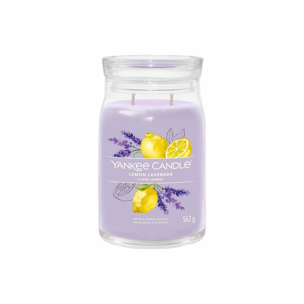 Yankee Candle vonná sviečka Signature v skle veľká Lemon Lavender