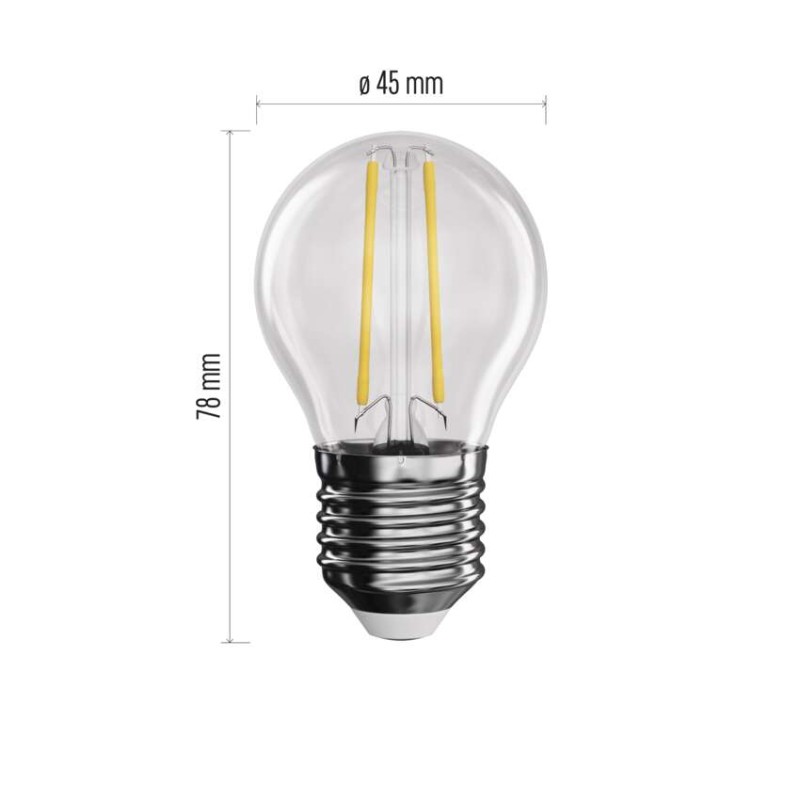 LED žiarovka Filament Mini Globe / E27 / 1