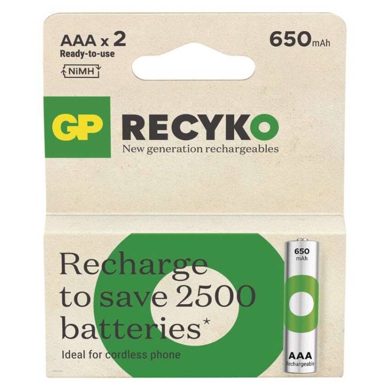 Nabíjacia batéria GP ReCyko 650 (AAA)