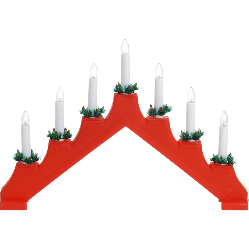 Vianočný svietnik Candle Bridge červená